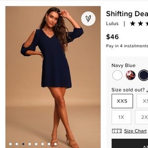 Navy blue Shifting Dears Lulus dress